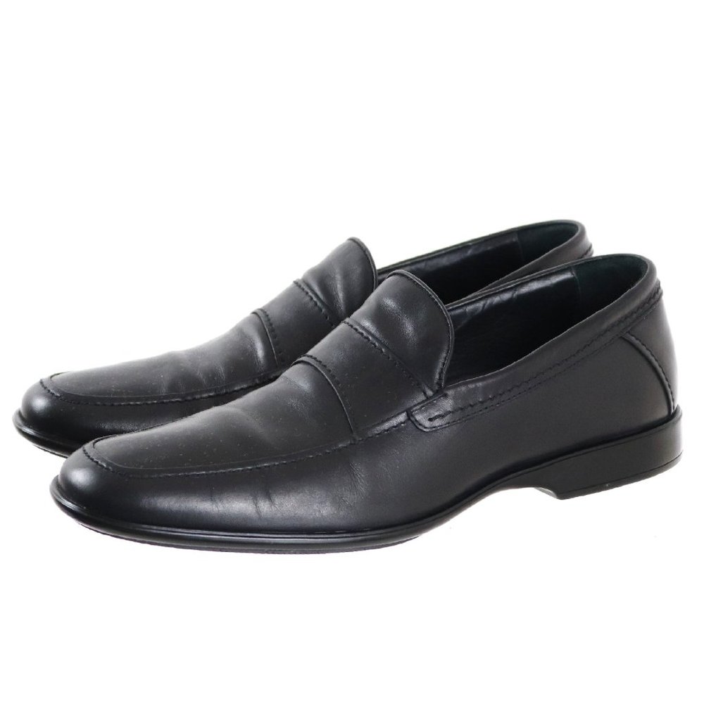 💦 Aquatalia Men's Waterproof Loafers Shoes Size 10 Black Leather Made In Italy